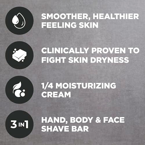 Dove Men+Care Hand & Body Face + Shave Bar Midnight Classico 10 count For Hydrated, Smooth Skin 3.75 oz